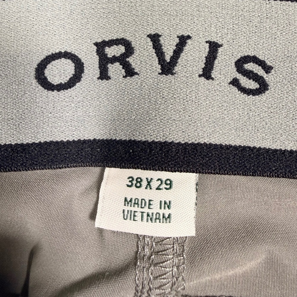 Orvis Mens 38x29 Performance Trek Tech Light Gray Water Repellent Hiking Pants - Picture 3 of 10